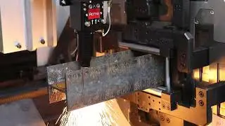 Cutting Display-6018VFA-H beam cutting-100-100-6-8mm 2 #acmelaser