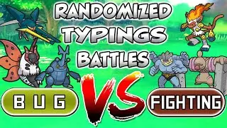 We Catch Randomized Pokemon Based On Typing Then We Battle! Bug VS  Fighting!