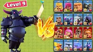*Max* P.E.K.K.A vs All Max Troops -Clash of Clans