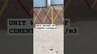 Unit weight of cement=1440 kg/m3