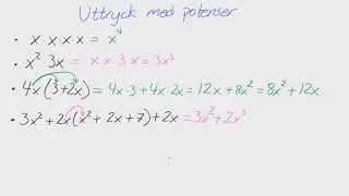 Åk 9 - Adam - Uttryck, ekvationer och funktioner - Uttryck med potenser