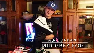 air jordan 1 mid light smoke grey! sneaker review!