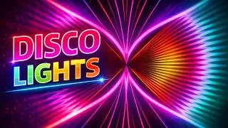 Colorful disco lights dance video 🥳 Multicolor party with music screen