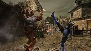 RE5 Jill Battlesuit EXTERMINATES all Ganados - RE4 The Mercenaries Village