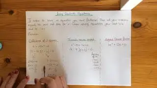 Junior Cert Higher Level solving quadratic equations: recap!!!!