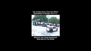 Car crashes into 2 cop cars when attempting to escape
