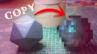 Копирую предмет методом литья - I copy the object by casting #tabletop #dice #diy #craft
