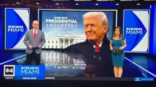 WFOR CBS News Miami в 23:00, начало 17 декабря 2025 года.