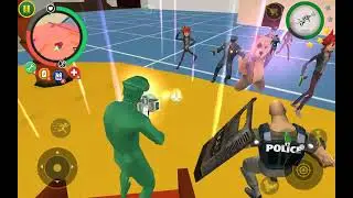 Army Toys Town - Guns:Police, Human, Dede, Duck, Cub Bear, Kid, Alien - Afraid Of Gun Went Up tree
