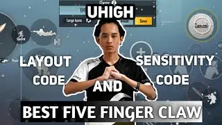 UHIGH Layout CODE and Sensitivity CODE | PUBG Mobile Montage | Best Five Finger Claw 🔥