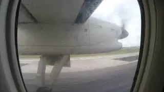 Bahamasair Dash 8-300 Startup, Taxi and Takeoff MYNN Nassau Gopro HD