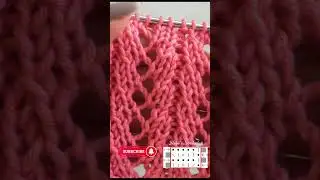 ✨ Vertikales Ajourmuster auf dem Kanal! #strickmuster #diystricken