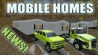 FARMING SIMULATOR 2017 | HAULING MOBILE HOMES | DURAMAX + CAT | NEWS!