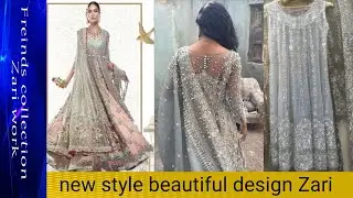 freinds collection Zari work//new style charyon// wali meksi selwar gray color sakem