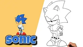 How to Draw Sonic Mania Adventures | Easy Line Art Tutorial #sonicmania #sonicdrawing