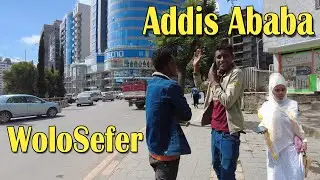 (ወሎ ሰፈር) Walking Downtown Wolo Sefer Addis Ababa Ethiopia 2023