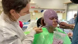 Life cast de rostro con silicona