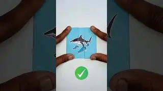 Tralalero Tralala Shark Easy Paper Folding Crafts 🧩Challenge #shorts #art #trending