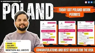 🙋‍♂️2026 - 2027 TODAY RECEIVED POLAND 🇵🇱 🇵🇱 WORK PERMITS ✅ ✅ ¦¦ BEST WISHES FOR THE VISA ✨ ✨