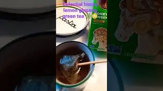 celestial honey lemon ginseng green tea 🌿😳