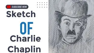 Pencil portrait sketching tutorial/ Pencil portrait sketch kaise kare/ Charlie Chaplin sketching 