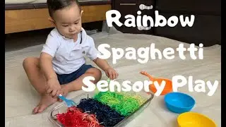 Rainbow Spaghetti Sensory Play | Easy Home Activity with Toddlers