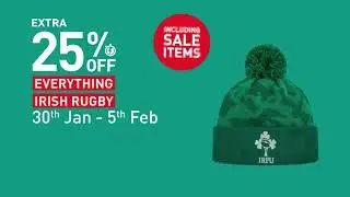 25% OFF ALL IRISH RUGBY | Intersport Elverys