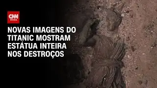 Novas imagens do Titanic mostram est&aacute;tua inteira nos destro&ccedil;os | CNN Prime Time