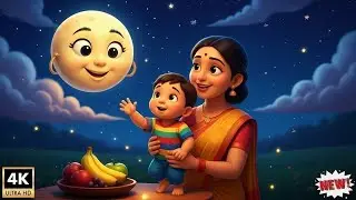 Chanda Mama Door Ke | NEW Animated Hindi Nursery Rhyme | Kids Favorite Moon Song, New Animation