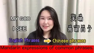 Mandarin expressions of common phrases.Super Practical Mandarin Teaching.My God！HAVE FUN.Shut up.I C