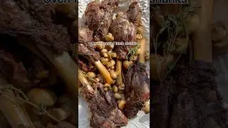 Oven roasted lamb shanks. Juicy tender, delicious and so easy to make #slowcooked #familycooking