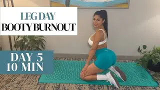 Day 5 &ndash; Booty Burnout 🍑 Intense Glute Workout | 10 Min Home Routine (No Equipment)