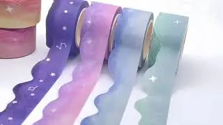 Professional glitter & foil die cut washi tape in various shapes