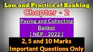 2 Paying Collecting Banker Law Practice of Banking important questions NEP 2022 gulbarga university