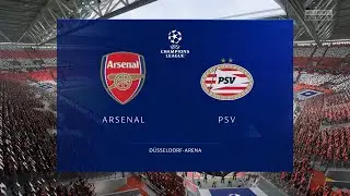 Arsenal vs PSV Eindhoven | UEFA Champions League | FIFA 23 Simulation