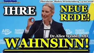 Dr. Alice Weidel , AfD: G&Auml;NSEHAUT REDE!💥in Pforzheim 13.02.2026😍🙏