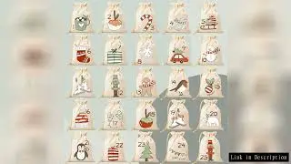 25pcs cotton 10x14cm Advent Calendar gift Bags for kids boys girls Winter christmas gift fparty supp