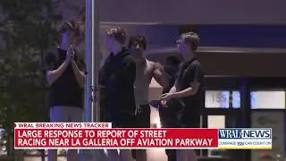 Hundreds of people, cars gather on Aviation Parkway, prompting major police response