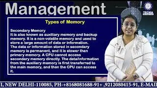 TYPES of MEMORY | ITAB | Video Lecture by Jagriti Bhatia | TIAS