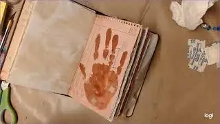 #ScavengerHunt2021  Hand print, Band-Aid, string or cord, Zentangle, Page of white