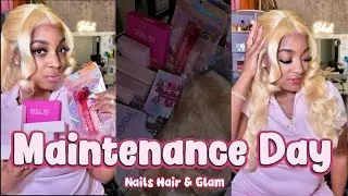 Maintenance Day | Nails, Hair & Glam as a Beauty Content Creator!