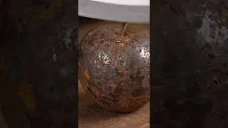 Cutting a Rusted Iron Apple 🍎 | Hyper Realistic Industrial ASMR #ai  #asmr #aiasmr #glassfruit