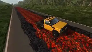 Beamng_drive car drive on hot coal car crashes// #beamngdrivepolicechase #beamngopenbridgecrashes