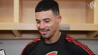 Tim St&uuml;tzle, Mathieu Joseph, Anton Forsberg and Jacques Martin Postgame Availability vs TBL