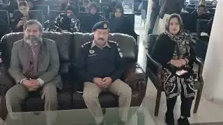 An advice by the Incharge Mobile Traffic Education Unit in Road Safety Seminar at pujc, 03-12-2025. 