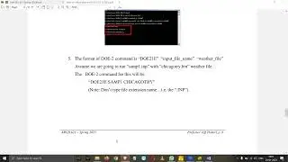 DOE Console - Input File Saving Command and Errors
