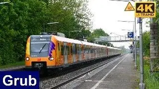 Zugverkehr in Grub an einem wechselhaften Donnerstagnachmittag