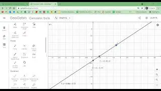 Straight line equation using Geogebra