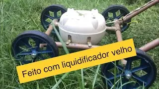 Cortador de grama com liquidificador usado
