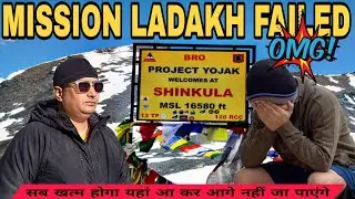 Mission Ladakh Failed ❄️ | Heavy Snowfall at Sinkhula Pass | Winter Bike Ride| Rider UP16 Wala